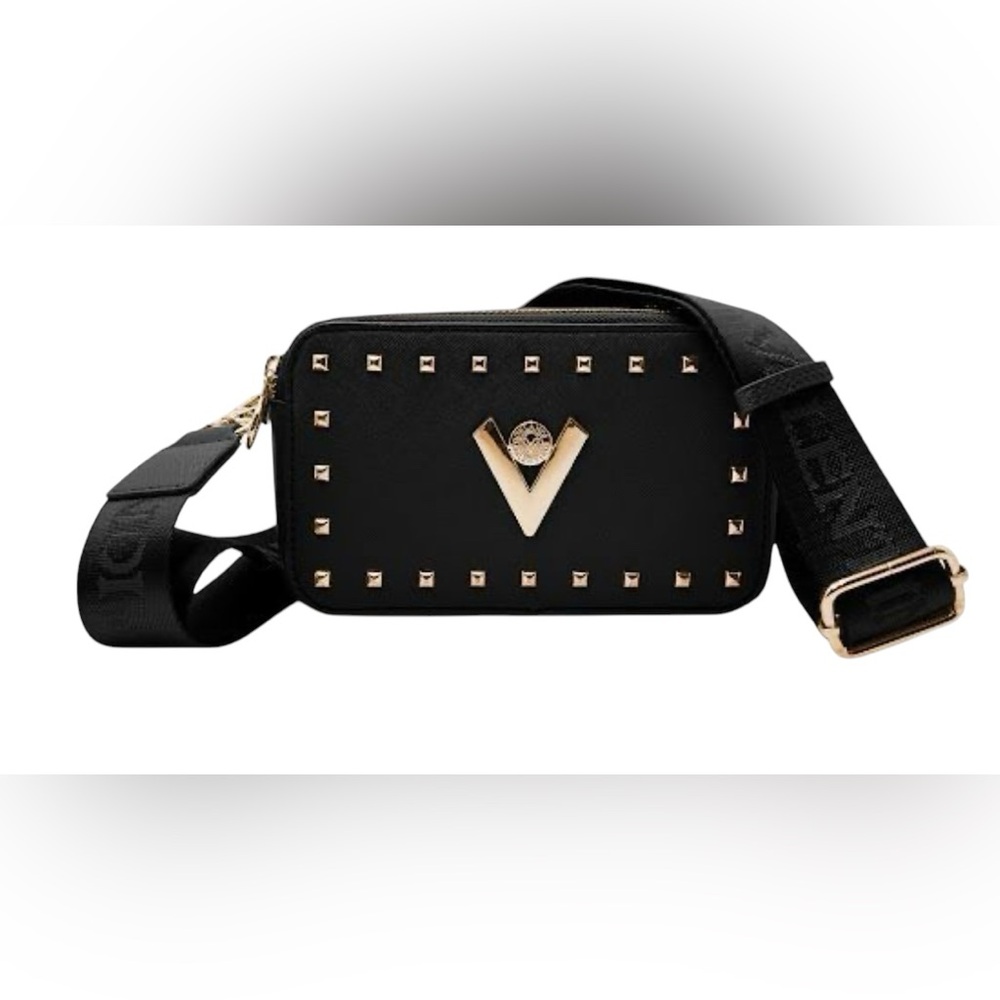 Valentino Orlandi Camera Black Studded Crossbody Bag‎